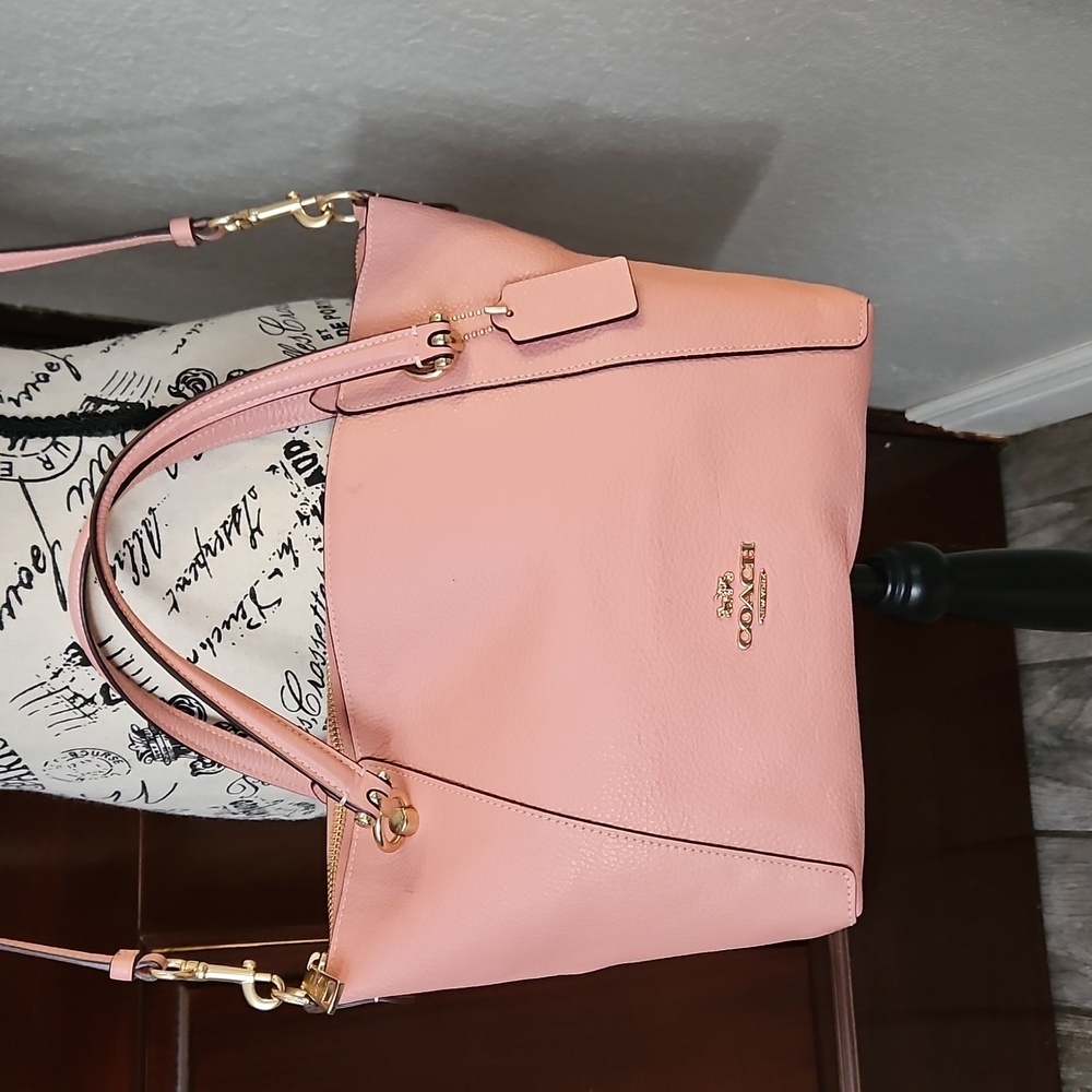 Coach Kacey Satchel Blush Pink Leather - Picture 2 of 9